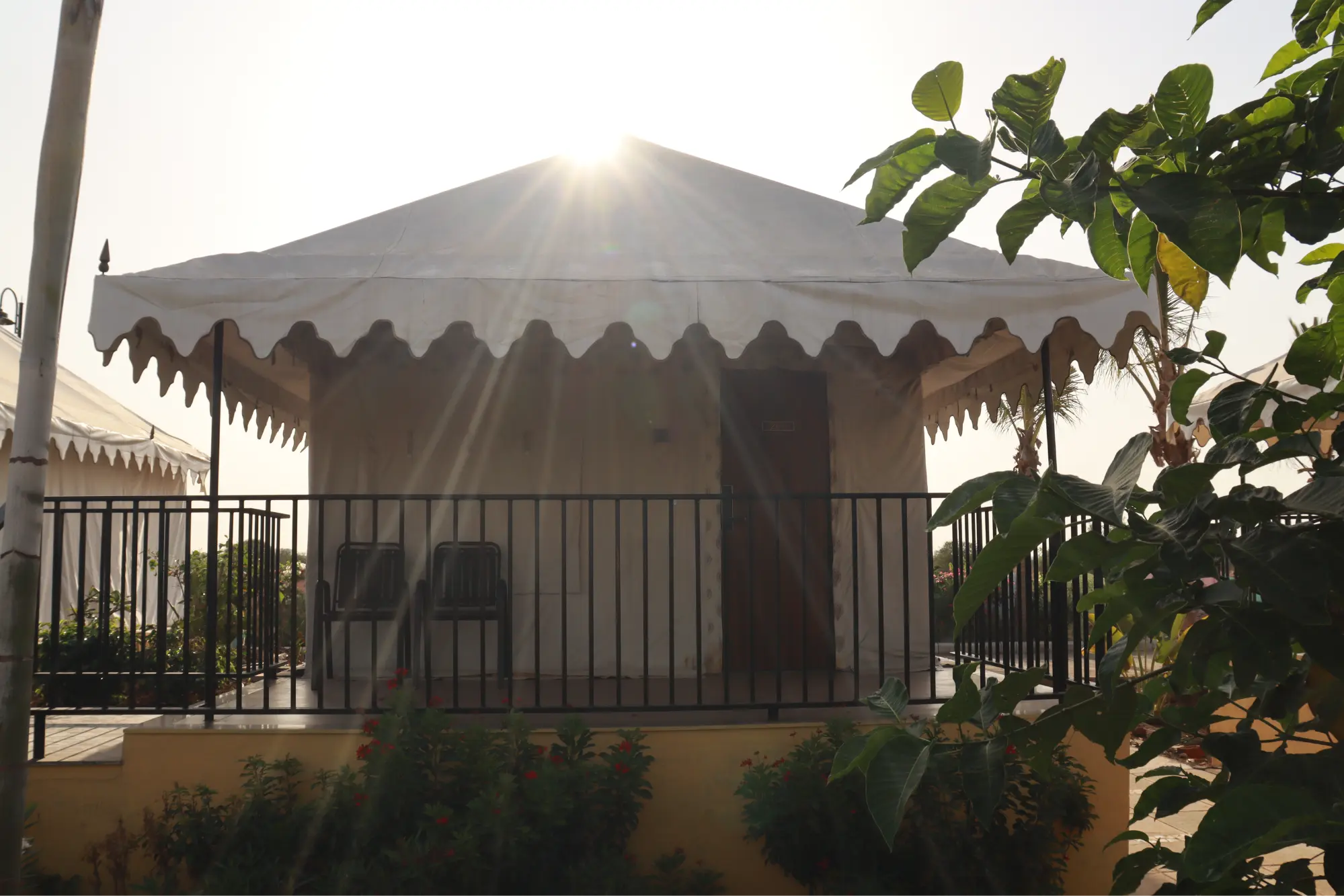 Luxury Tent exterior at Chitra's City Side Resort